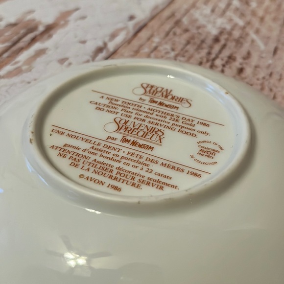Vintage Special Memories by Tom Newsom - "A New Tooth" Collectable Plate by Avon - Picture 4 of 7